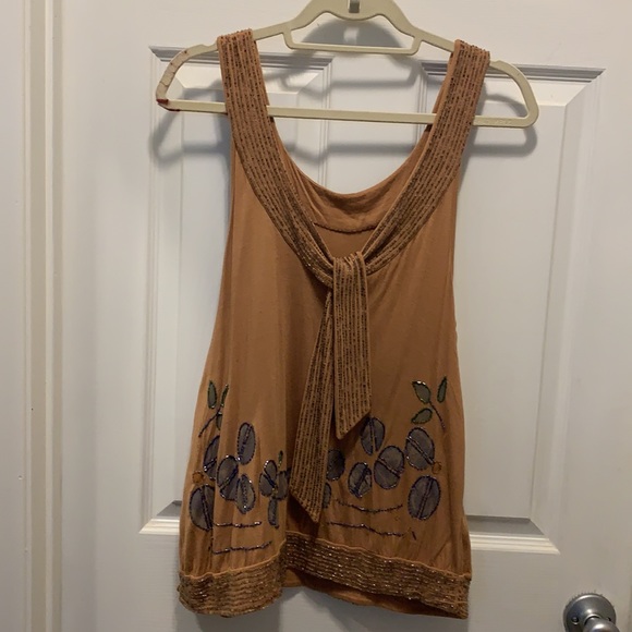 Anthropologie Delta Beautiful Beaded Top - Picture 2 of 5